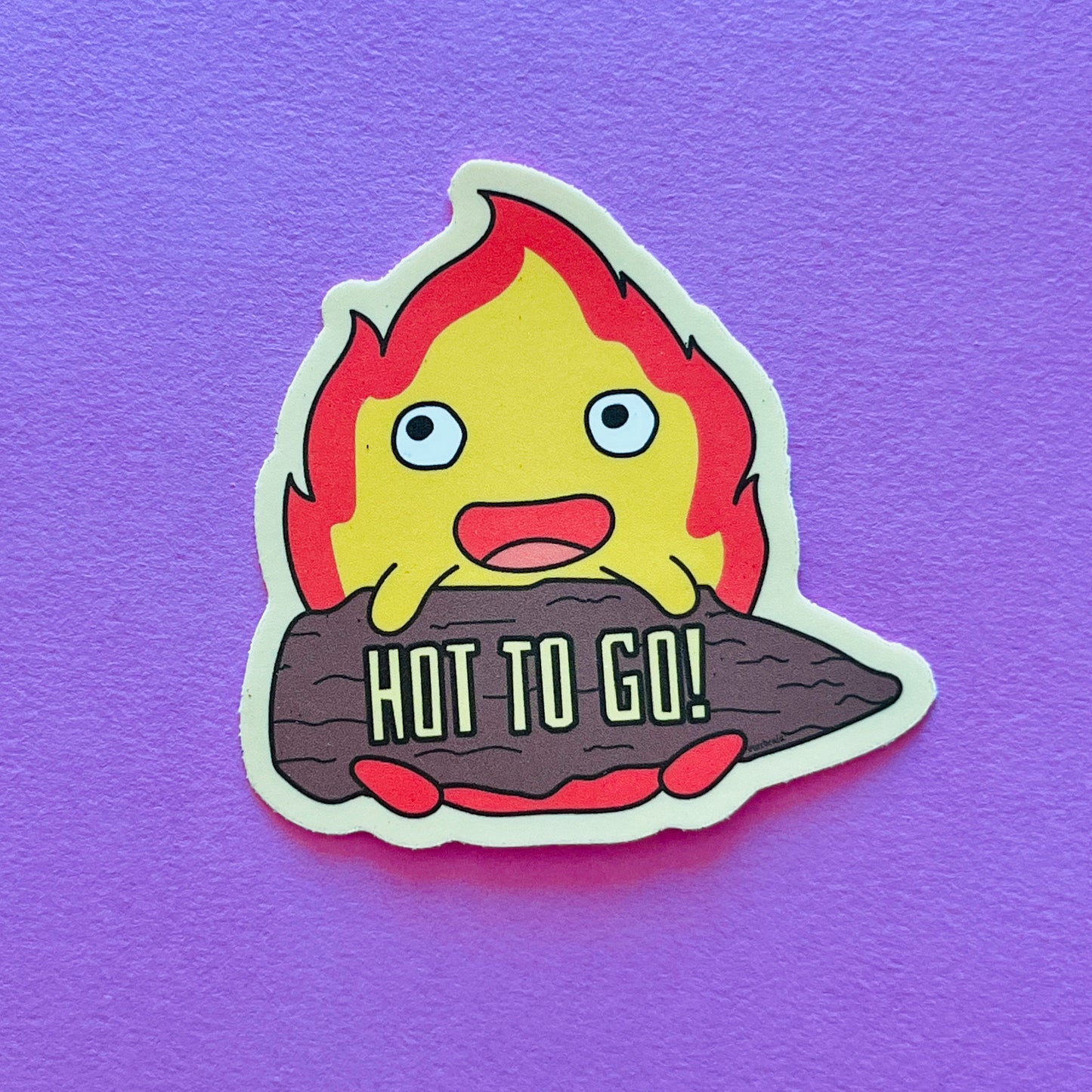 Calcifer HOT TO GO Sticker