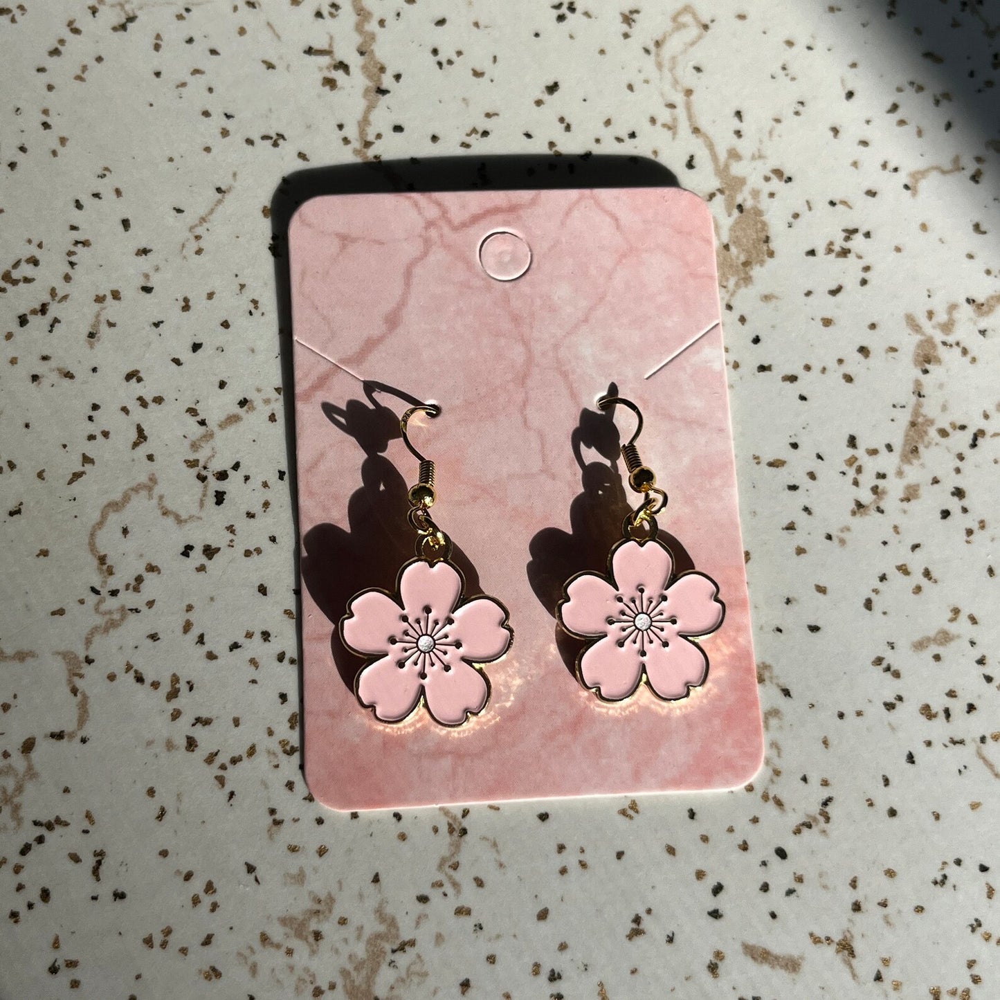 Original SAKURA FLOWER Pink and Gold Cherry Blossom Enamel Charm